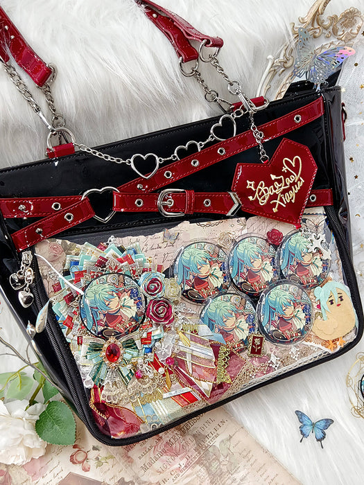 Heart ItaBag Lolita Shoulder Bags Classic Transparent Ita Bag Totes