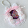 Anime Lace Pearl Badge Card Holder Charm