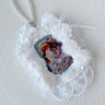 Anime Lace Pearl Badge Card Holder Charm