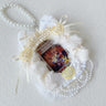 Anime Lace Pearl Badge Card Holder Charm