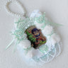 Anime Lace Pearl Badge Card Holder Charm