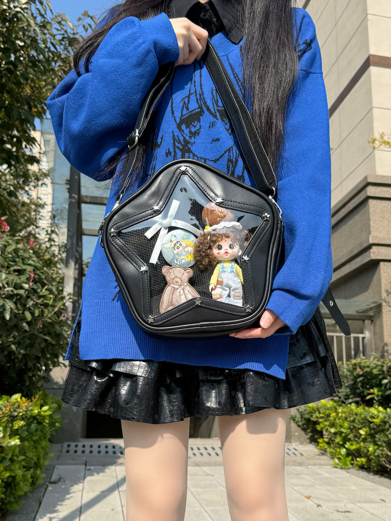 Weishuo Sac à Main Transparent Fille Avec Poignée Perles - Sac Bandoulière Enfant Tout-Petit - Couleur Bonbon