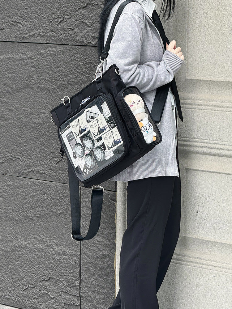 eta multi pocket mini black backpack Multi-Purpose Ita Backpack – 3-Way Crossbody and Shoulder Bag – Ita Bag Shop