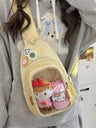 Cute Girl Style Chest Ita Bag for Plush Dolls
