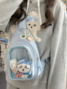 Cute Girl Style Chest Ita Bag for Plush Dolls