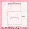 Square Transparent Anime Badge Protector Sleeve