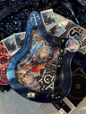 Y2K Guitar and Bass-Shaped Ita Bag with Pin Display Design
