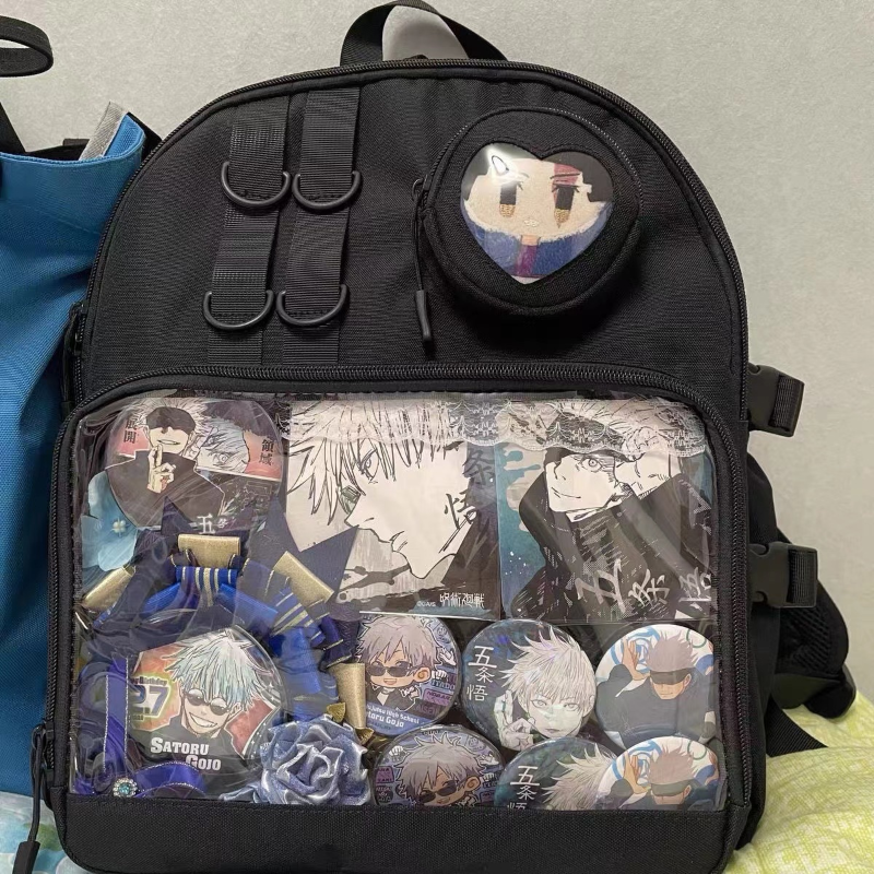 Backpack With Windows Large Lolita Double Clear Windows Kawaii Anime Backpack – Ita Bag Shop