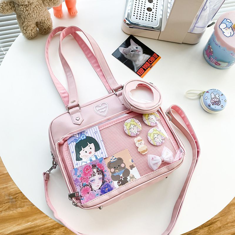 Kawaii Candy Color Ita JK Lolita PU Crossbody Shoulder Bag Crossbody Ita Bags