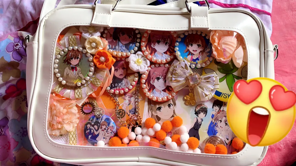 Ita Bag Tote Handbag DIY Badge Clear Window Ita Anime Shoulder Bags