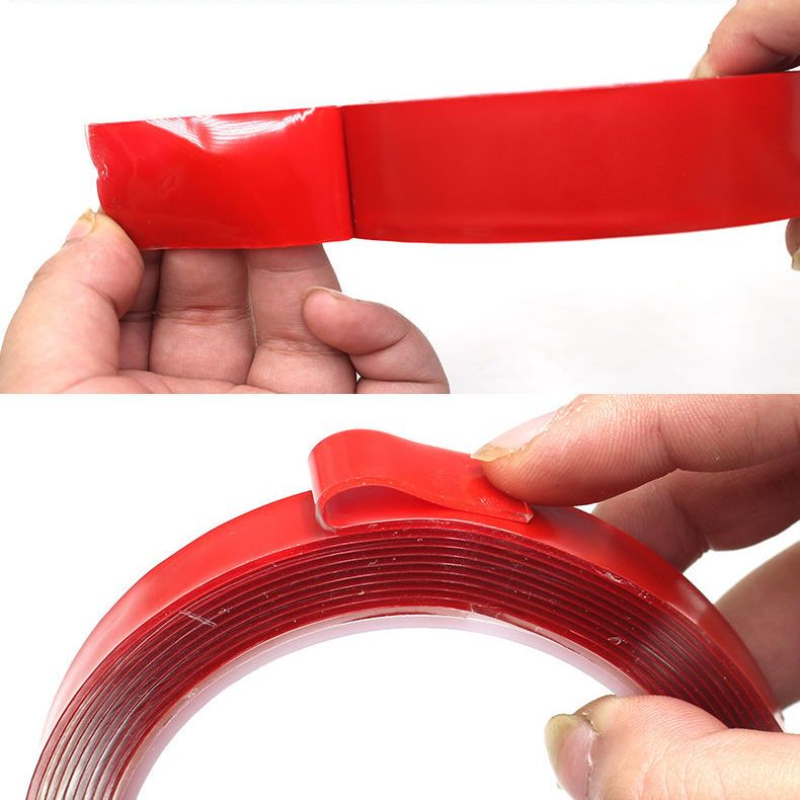 Clear Double Sided Sticky Tape with Red Backing Craft Tape Other