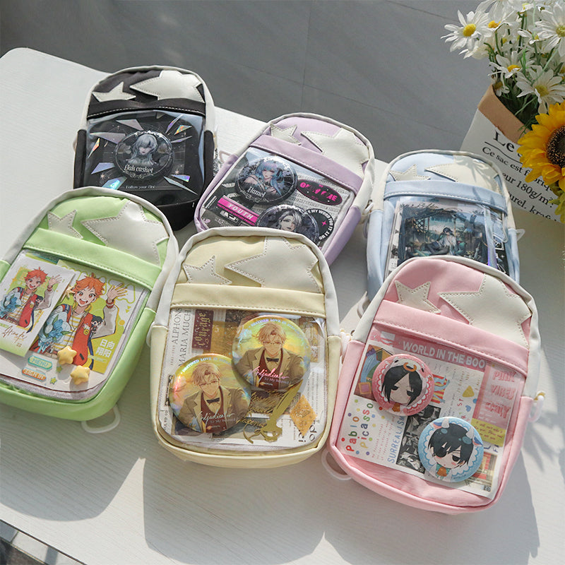 itabag backpack mini 3 Way Versatile PVC Ita Bag KawaiiEnvy THIS ITEM WILL BE FULFILLED FROM THE U.S Pink White Coffin Ita Bag