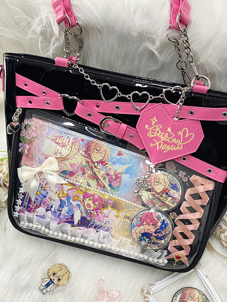 Heart ItaBag Lolita Shoulder Bags Classic Transparent Ita Bag Totes