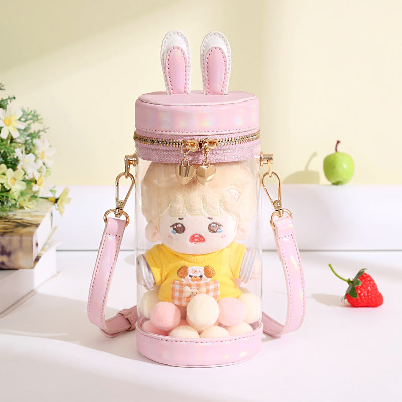 Mini Doll 15cm 10cm Transparent Rabbit Ita Bag Doll Bags