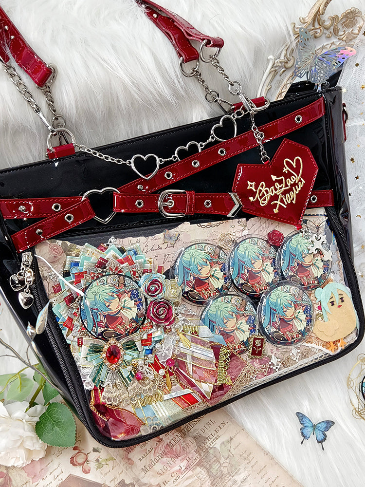 Heart ItaBag Lolita Shoulder Bags Classic Transparent Ita Bag Totes