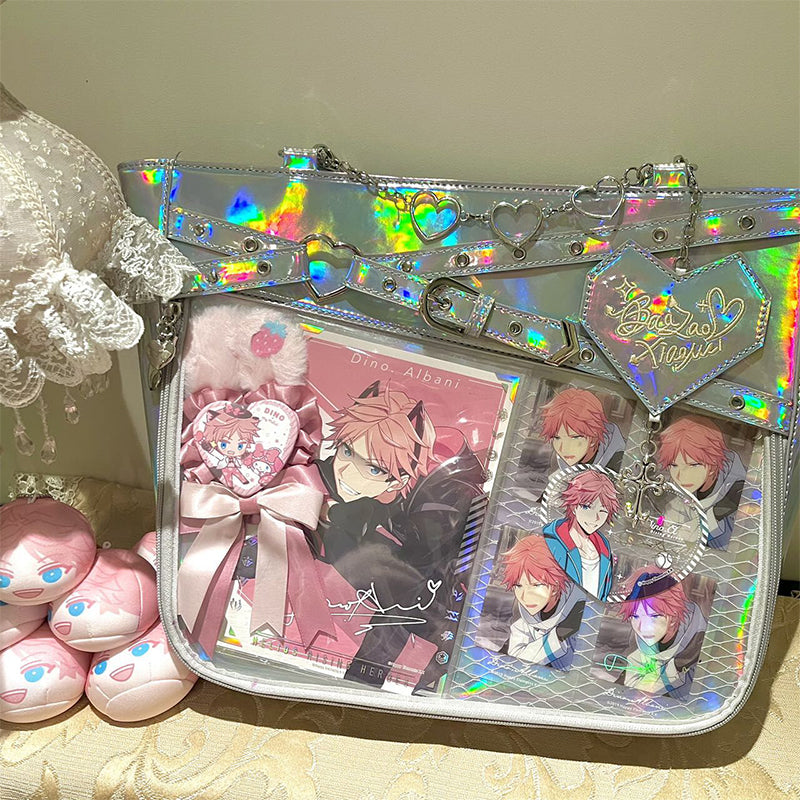 Heart ItaBag Lolita Shoulder Bags Classic Transparent Ita Bag Totes