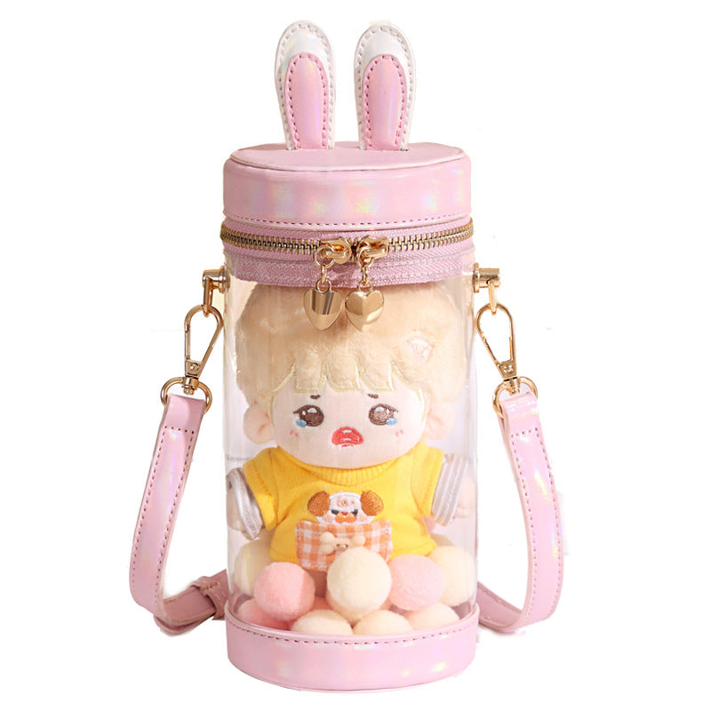 Mini Doll 15cm 10cm Transparent Rabbit Ita Bag Doll Bags