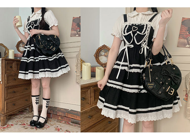 Gothic Lolita Heart Ita Handbag Shoulder Bag Totes