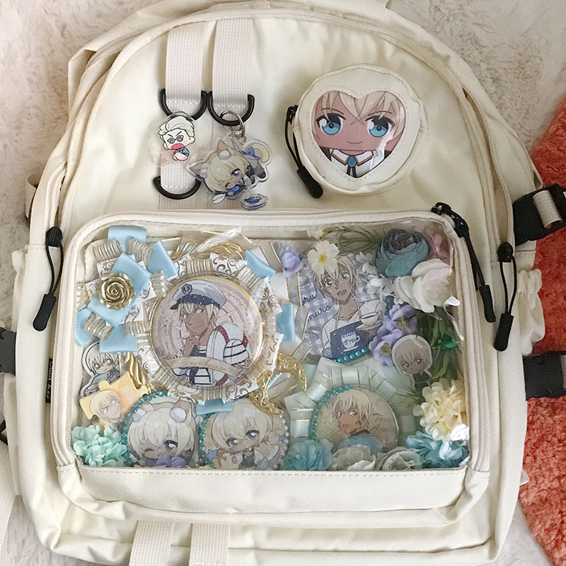 Large Lolita Double Clear Windows Kawaii Anime Backpack Ita Backpacks