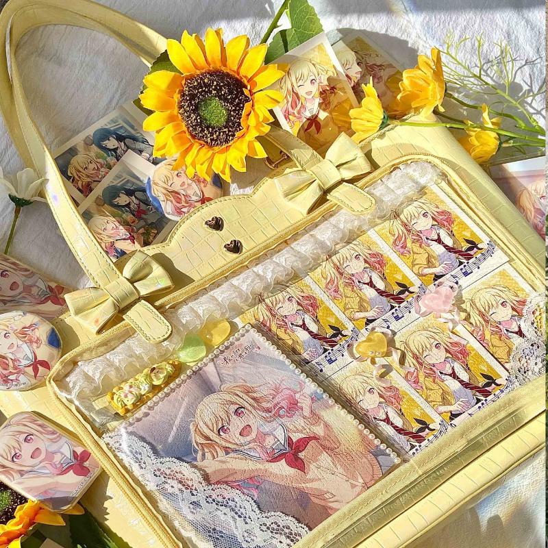 Cute Bow Laser JK Uniform Transparent ItaBag Totes