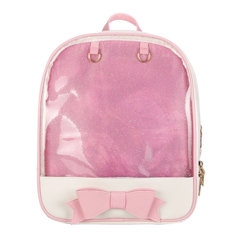 Bowknot Candy Color Pins Display Backpack Bag Ita Backpacks
