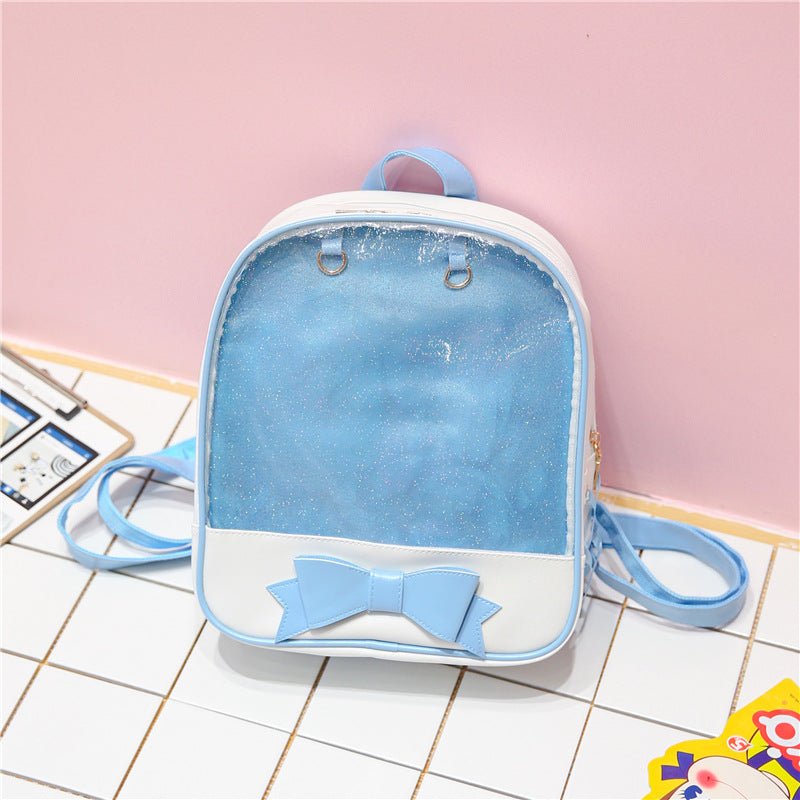 RAINBOW SMILE Small Ita Backpack with Pin Display Lightweight Nylon Backpack Amazon.com: RAINBOW SMILE Ita Bag Backpack Crossbody Bag  main image 3