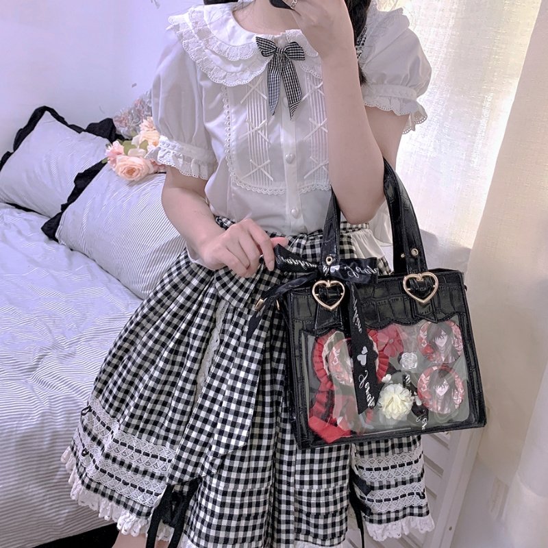 Crocodile Pattern Lace Ita Bag Totes