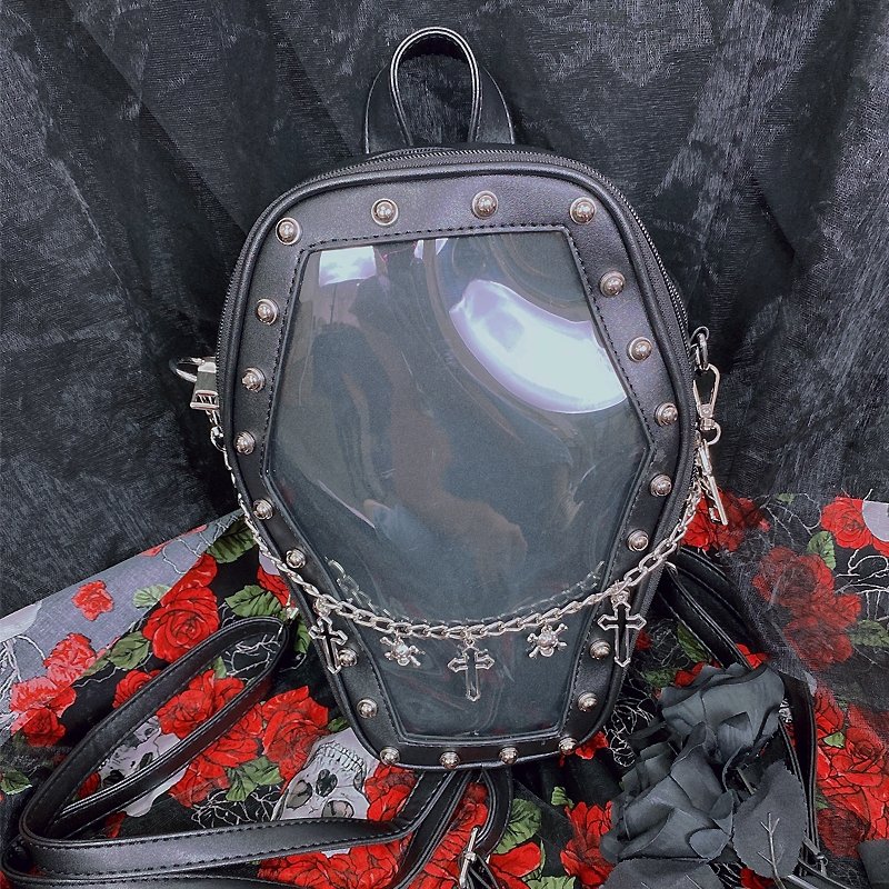 Gothic Punk Coffin Shape Ita Bag Doll Bags