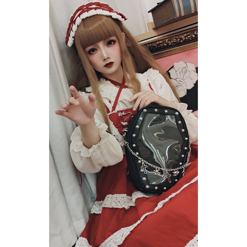 Gothic Punk Coffin Shape Ita Bag Doll Bags