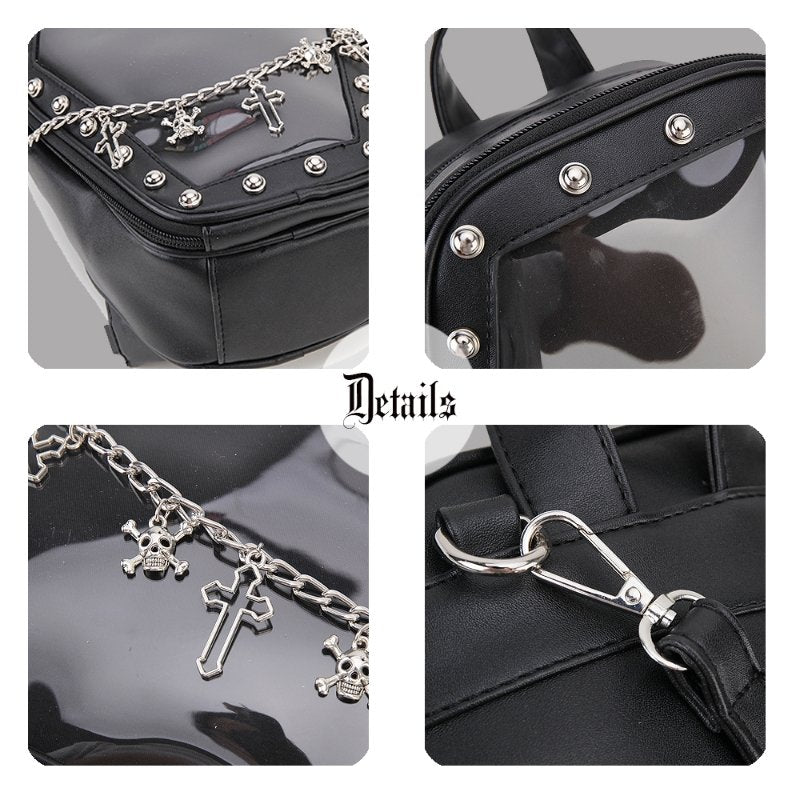 Gothic Punk Coffin Shape Ita Bag Doll Bags