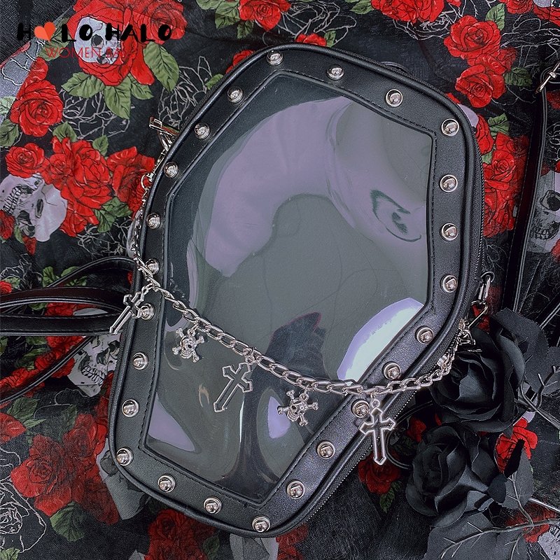 Gothic Punk Coffin Shape Ita Bag Doll Bags