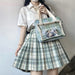 Kawaii Plaid Cansvas Ita Bag Shoulder Bag