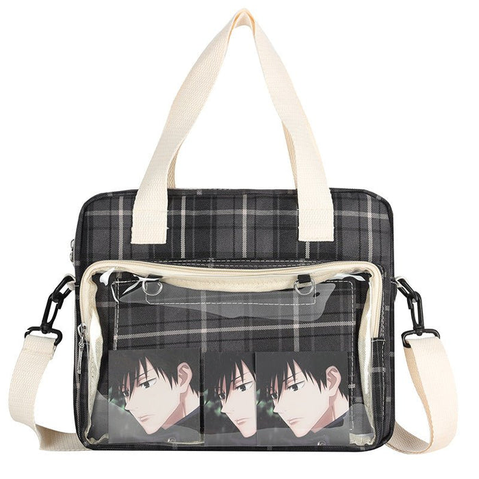 Kawaii Plaid Cansvas Ita Bag Shoulder Bag