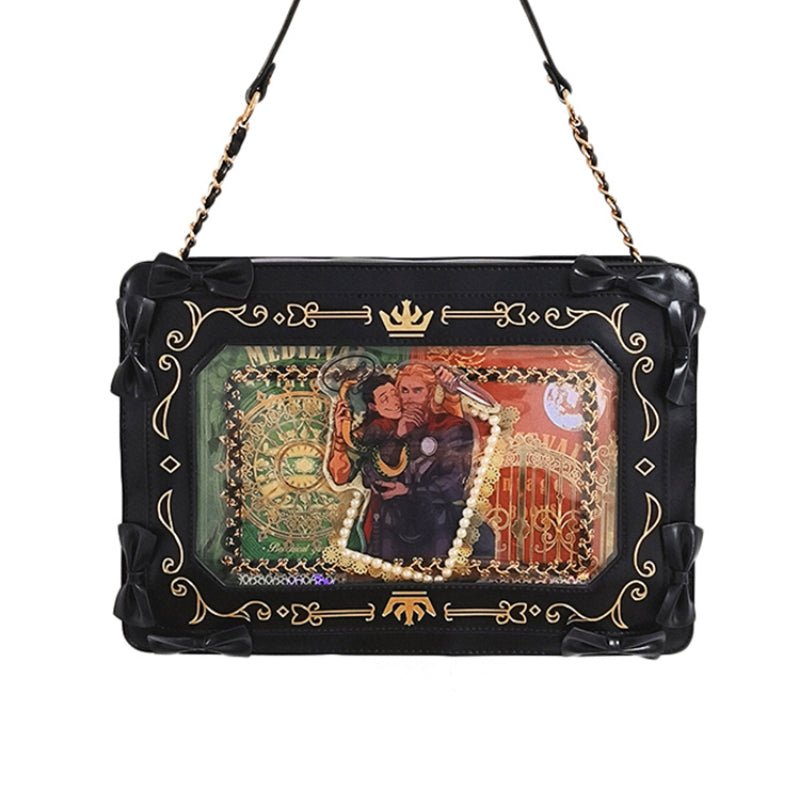 [PRE ORDER] Retro Picture Frame Embossing Tote Bag Shoulder Bags