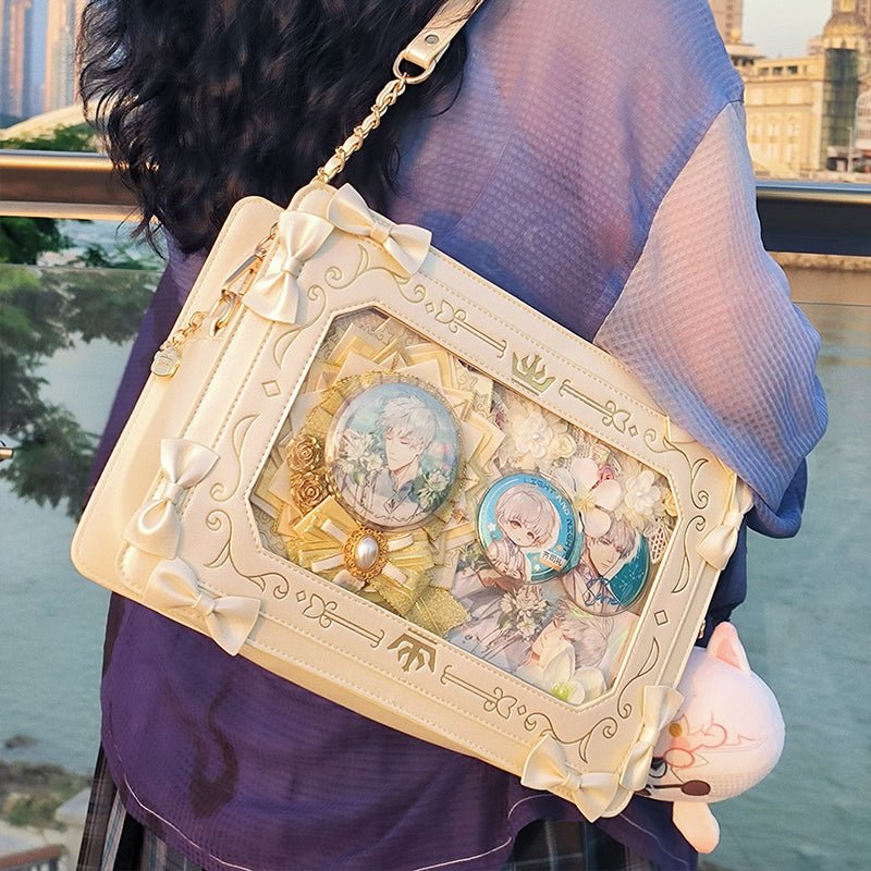 [PRE ORDER] Retro Picture Frame Embossing Tote Bag Shoulder Bags