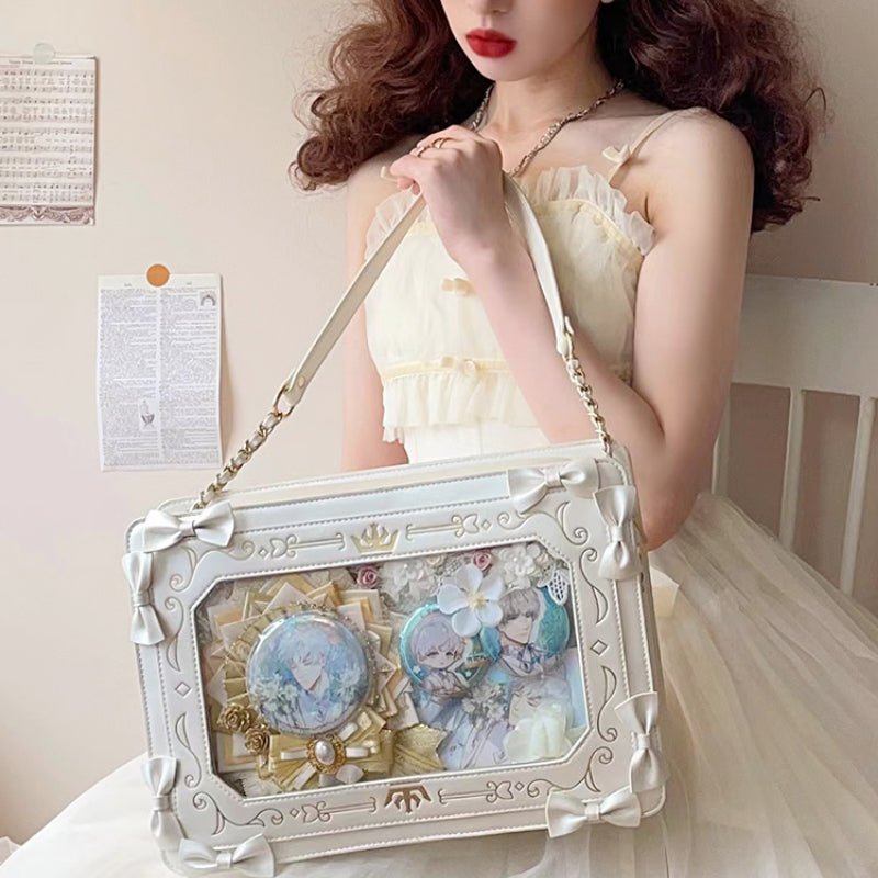 [PRE ORDER] Retro Picture Frame Embossing Tote Bag Shoulder Bags