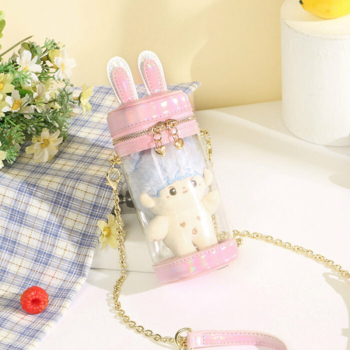 Mini Doll 15cm 10cm Transparent Rabbit Ita Bag Doll Bags