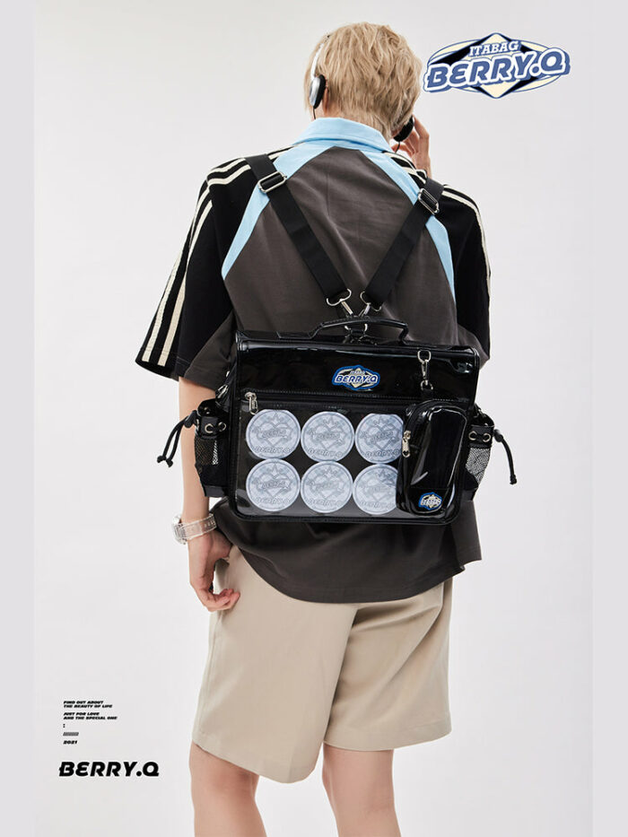 BERRYQ Casual ACGN Ita Bag Gender Neutral Style Shoulder Bag 3 Way Design Crossbody Ita Bags