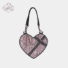 BERRYQ Heart Shaped Medusa Snake-Grain Pattern Shoulder Bags Y2K Crossbody Ita Bags